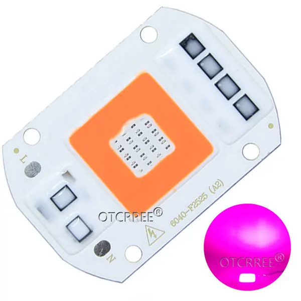 Smart IC AC Светодиодная лента COB 20W 30W 50W 110V 220V водителя DIY прожектор высокой мощности светодиодный COB диод теплый полный спектр белого - Испускаемый цвет: Red-Blue Grow led