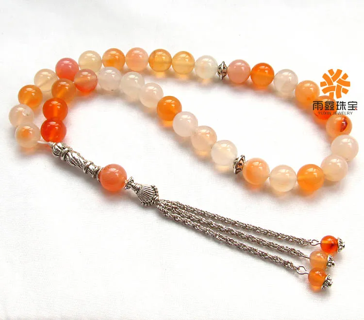 Натуральные бусины из калцедона исламский муслилм 33 молитвенные четки для