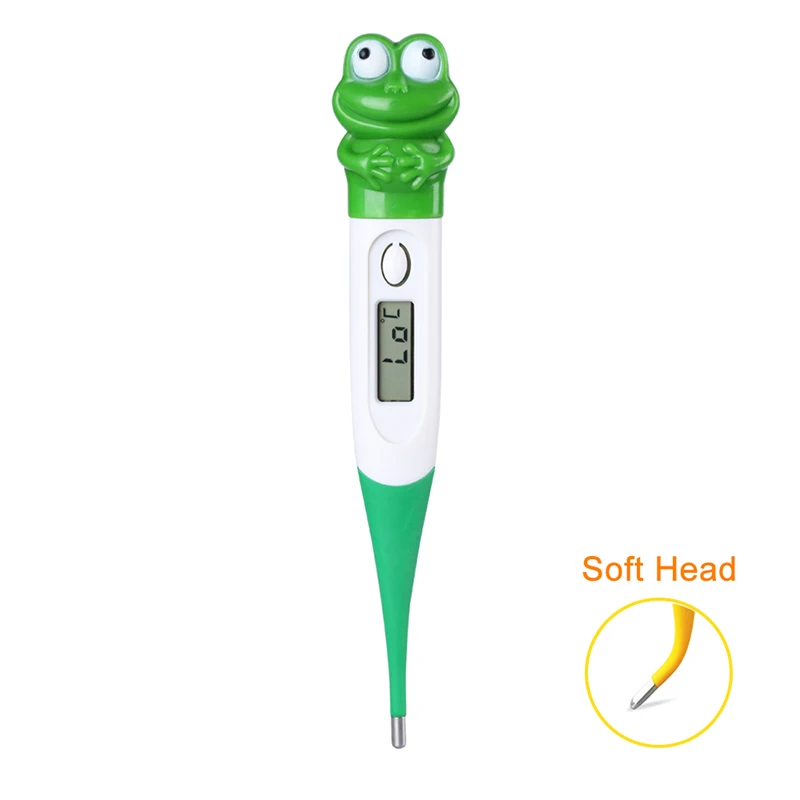 Soft Frog Цифровой термометр для тела и ребенка, водонепроницаемый USSP, термометр для взрослых с ЖК-дисплеем, цифровой измерительный прибор для ухода за ребенком - Цвет: Soft Frog