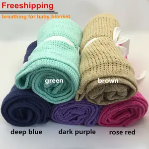 Детское одеяло для новорожденных, летнее дышащее хлопковое спальное одеяло, детская машинакроватка, Простое Повседневное одеяло с отверстиями, пеленальные одеяла