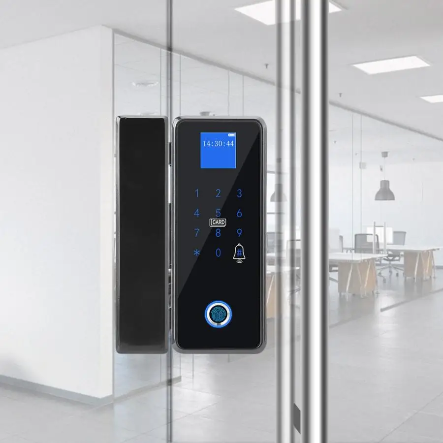 Умный дверной замок с паролем для отпечатков пальцев IC Card APP Lock безрамной