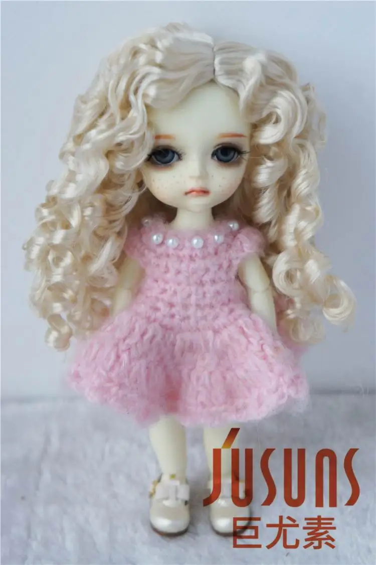 JD073 1/12 1/8 1/6 длинные кудрявые классические BJD парики 3-4 дюйма 5-6 дюймов 6-7 дюймов средняя часть линии синтетический мохер волосы куклы аксессуары