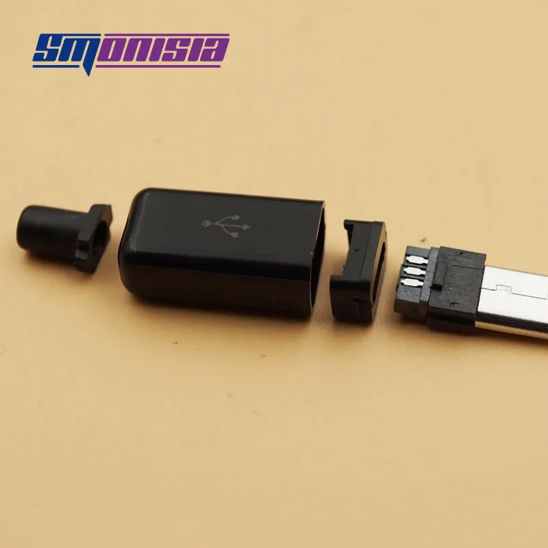 200 комплектов 4 в 1 Micro USB 5PIN штекер розетка порт 0 8 мм длинные терминалы Разъемы