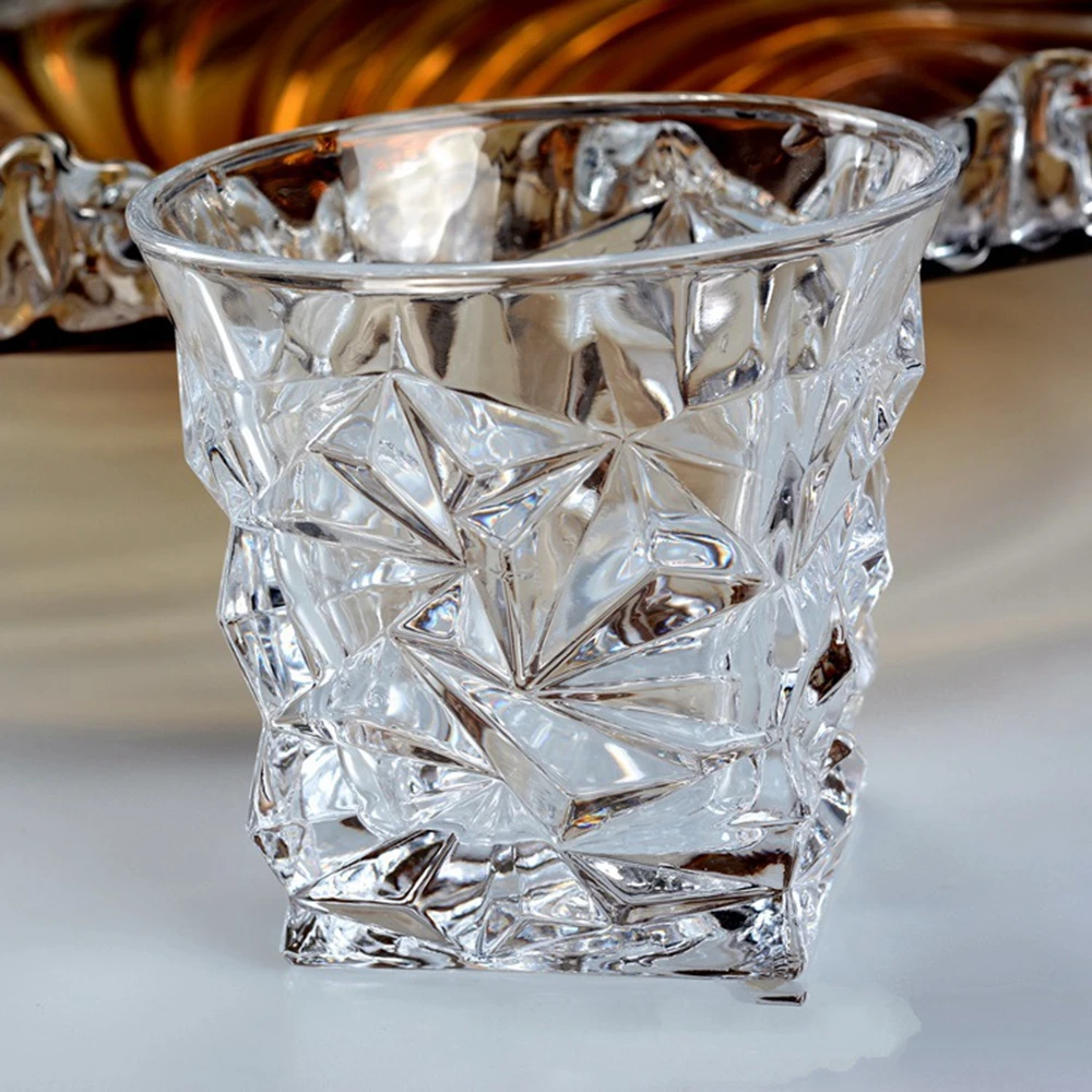 2 шт./компл. квадратная Хрустальная стеклянная чашка для виски домашнего бара