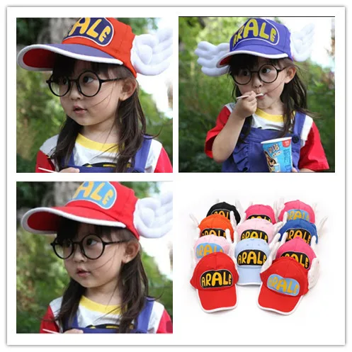 Детская шляпа Arale Регулируемая Кепка с крыльями ангела в стиле аниме Детские