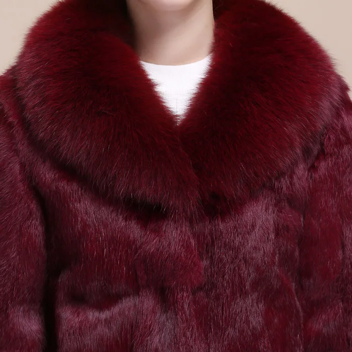 Женское пальто с натуральным мехом лисы короткая Дизайнерская куртка подкладкой