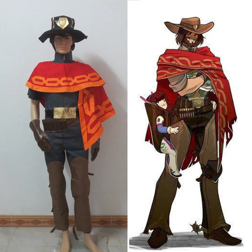 Костюм для косплея OW Jesse McCree костюм супергероя взрослых мужской на Хэллоуин и