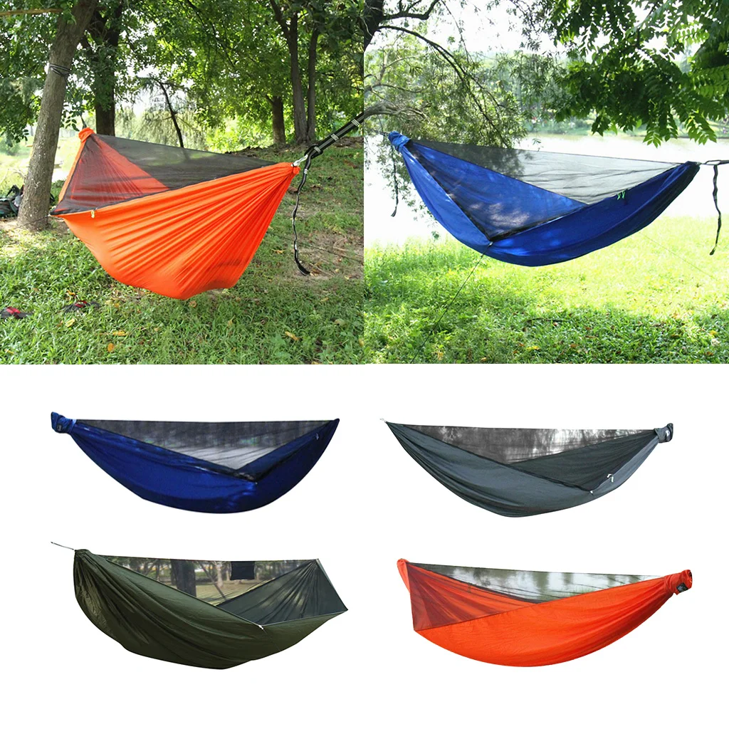 1 Person Outdoor Camping Hammock Tent Hanging Bed with Mosquito Net 210T Nylon Travel Hunting Sleeping Swing | Спорт и развлечения