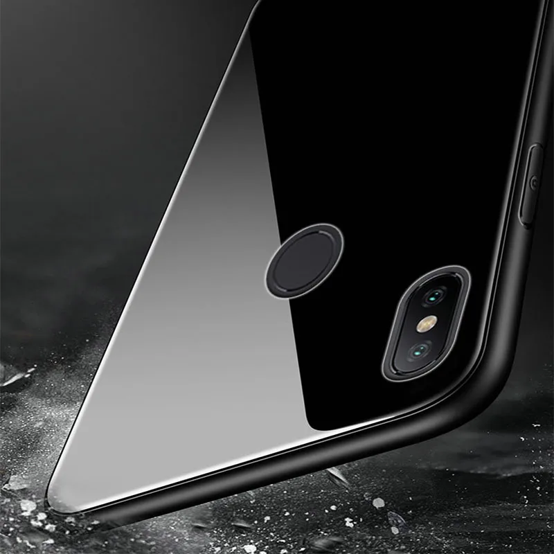 Yuetuo оригинальный роскошный стеклянный зеркальный чехол для xiaomi mi 8 lite se 8se mi8 mi8se