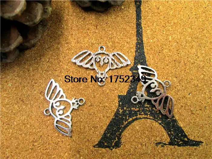 30 шт -- Сова Шарм в античном стиле тибетского серебра тон Полые Подвески виде совы