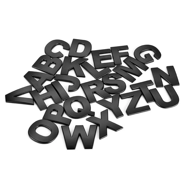 Автомобильные 3D абс-буквы 25 мм Цифровой алфавит автомобильные хромированные