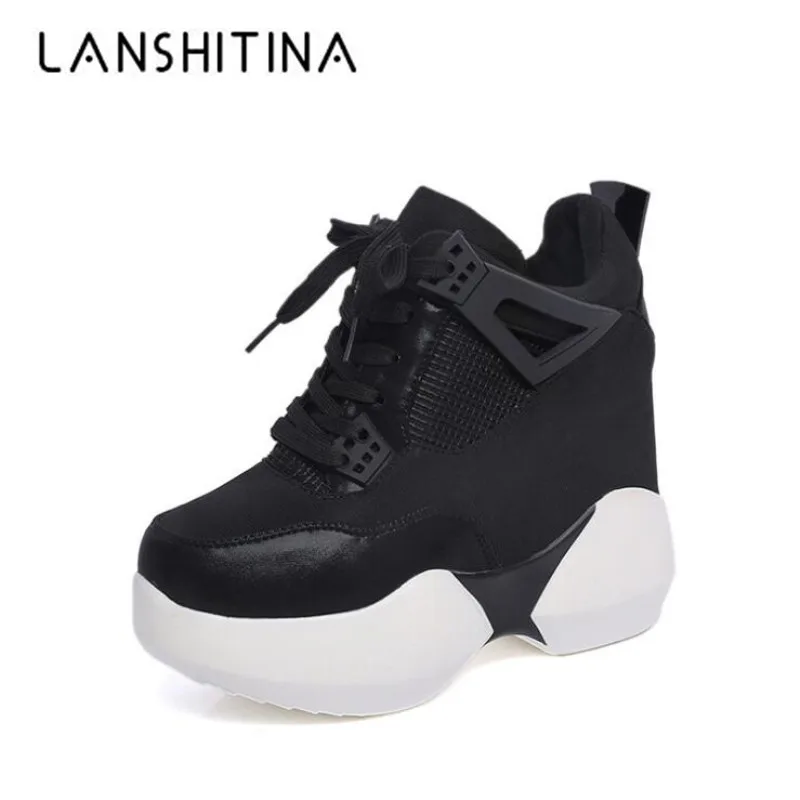 Кроссовки женские на платформе Повседневные Дышащие холщовые туфли толстой