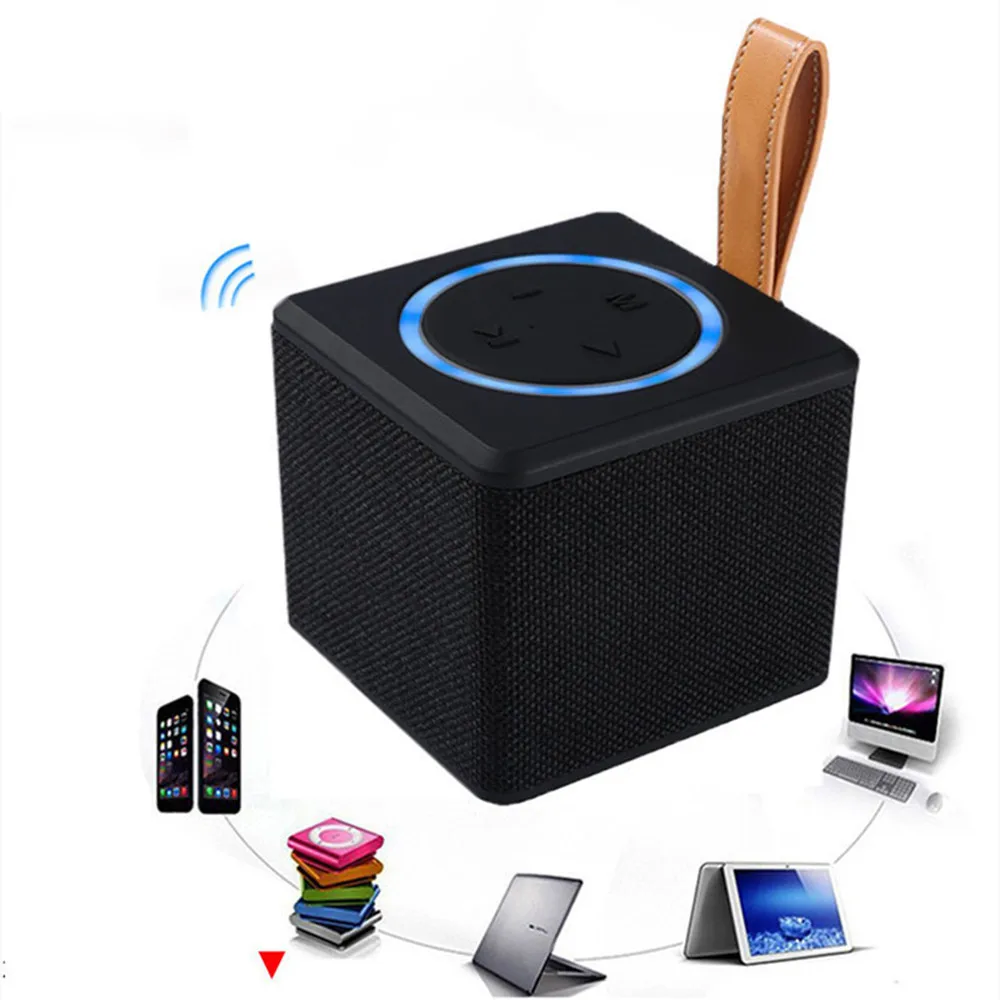 5 Вт портативный мини беспроводной Bluetooth динамик Ткань Кожа дизайн колонки
