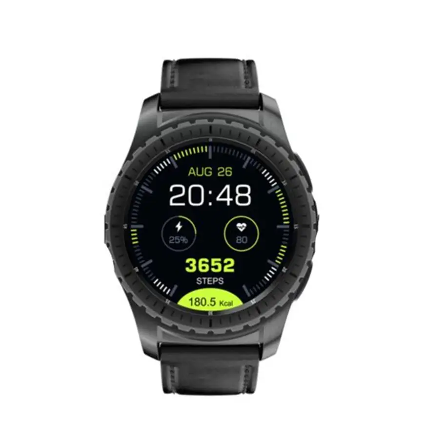 Умные часы KW28 с шагомером для мониторинга сна пульса PK KW88 KW99 KW98 relogio intelligente совместимый с android IOS - Цвет: black