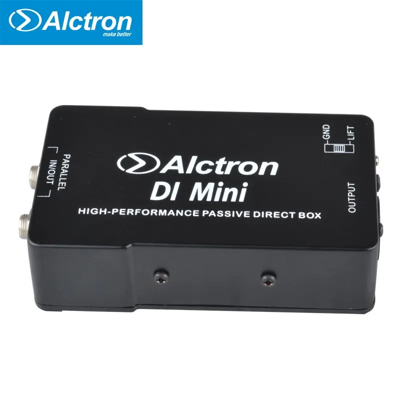Alctron DIMini пассивный прямой ящик, стерео DI Box с резиновой амортизацией Pad 1/4, XLR выход