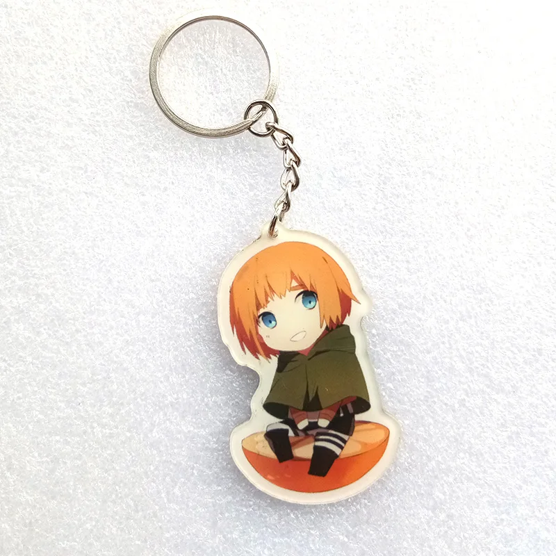 Брелок из аниме атака на Титанов Эрена Армина арлерта Микаса Q Ver 5 шт./компл. для