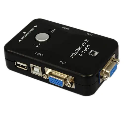 2 Порты и разъёмы USB 2.0 kvm переключатель Мышь клавиатура видео комплект с KVM