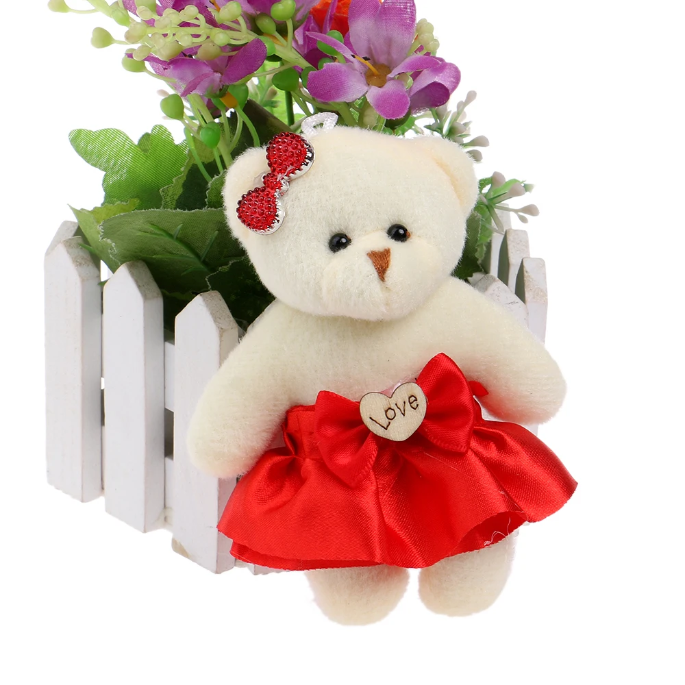 Для Рождественский подарок деревянный любовь Дизайн плюшевые Игрушки платье