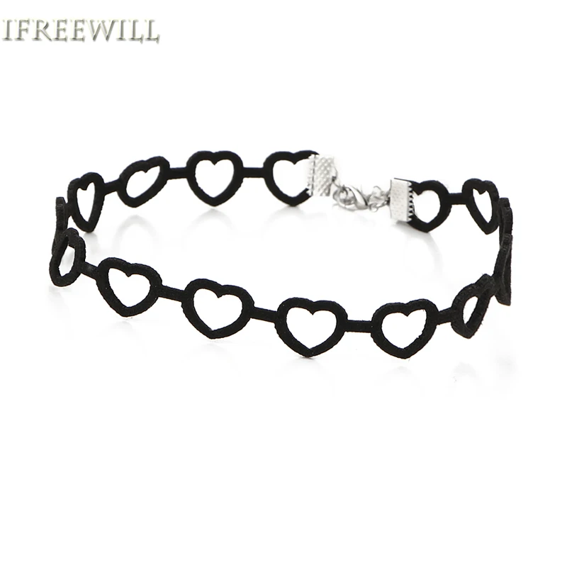 Черный Корея Сердце колье кружево хлопок Романтический веревку цепи усердию 2017