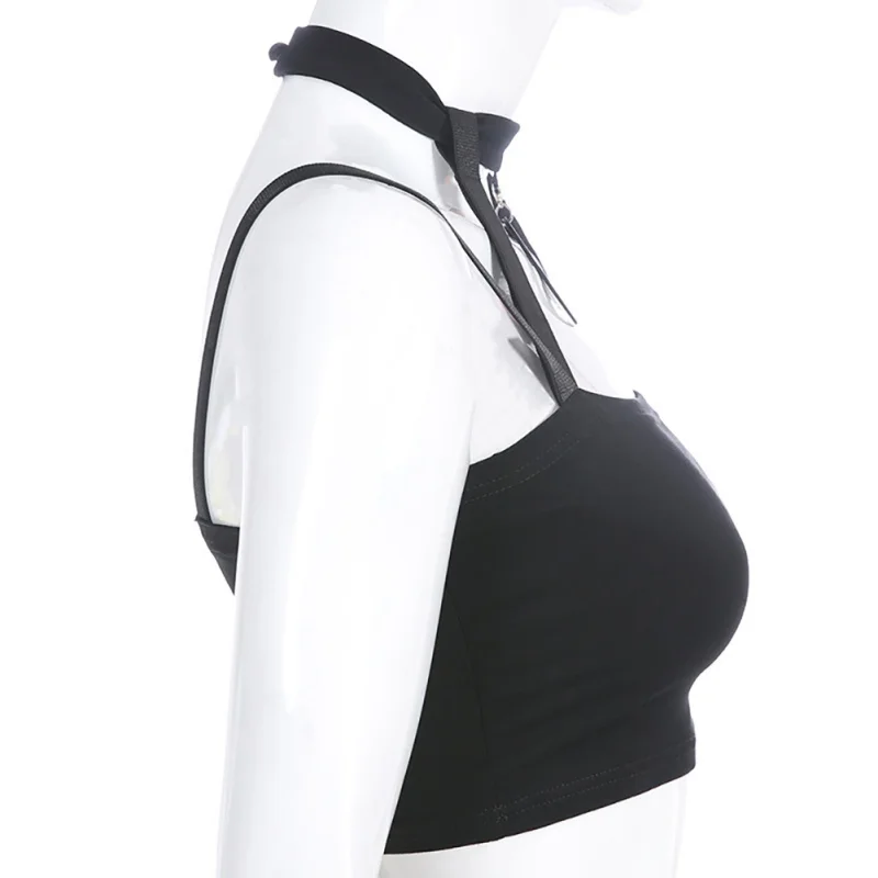 Фото 2019 Sexy Halter Black Tank Tops Women Summer Beachwear Sleeveless Short Top With Star Heart Shaped Pendant Slim 2019 Sexy Halter Black Tank Tops Women Summer Beachwear Sleeveless Short Top With Star Heart Shaped Pendant Slim
