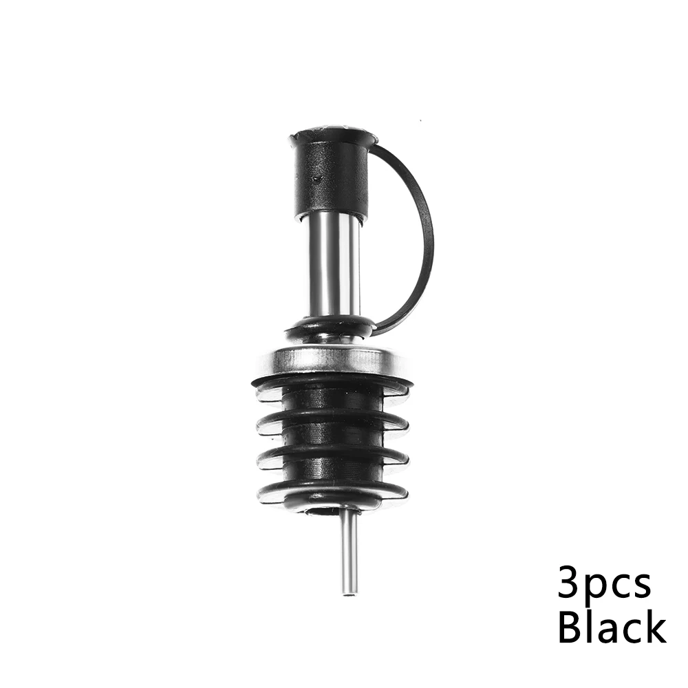 3PCS black 1/3 шт. Многофункциональный винній наполнитель Нержавеющая сталь винная пробка оливкового заливщик диспенсер горлышко бутылки с фиксаторы уход за кожей лица маска Кухня панели инструментов - Цвет: 3PCS black