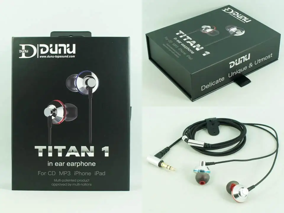 Динамические наушники DUNU TITAN1 с диафрагмой из титана высокого качества |