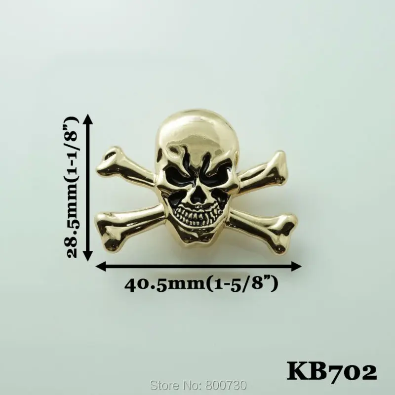 (KB702) оптовая продажа 50 шт. 1 5/8 ''ковбойская декоративная пуговица с черепом