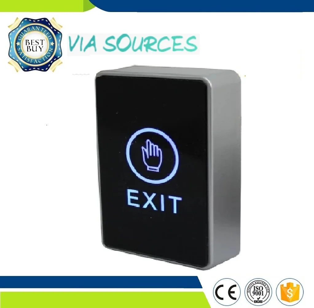 

Direct Factory Backlight Touch Exit Button Infrared Contactless Door Release Switch For Access Control System Easy Usage