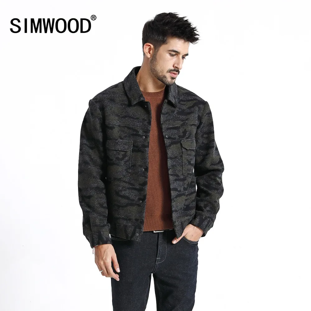 

Мужская камуфлированная куртка SIMWOOD, модная повседневная ветровка с принтом, брендовая одежда высокого качества, новая модель