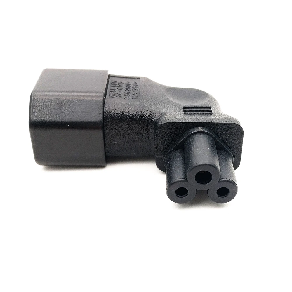 Удлинитель адаптера питания со штекером IEC 320 C14 на C5 90 градусов под прямым углом |