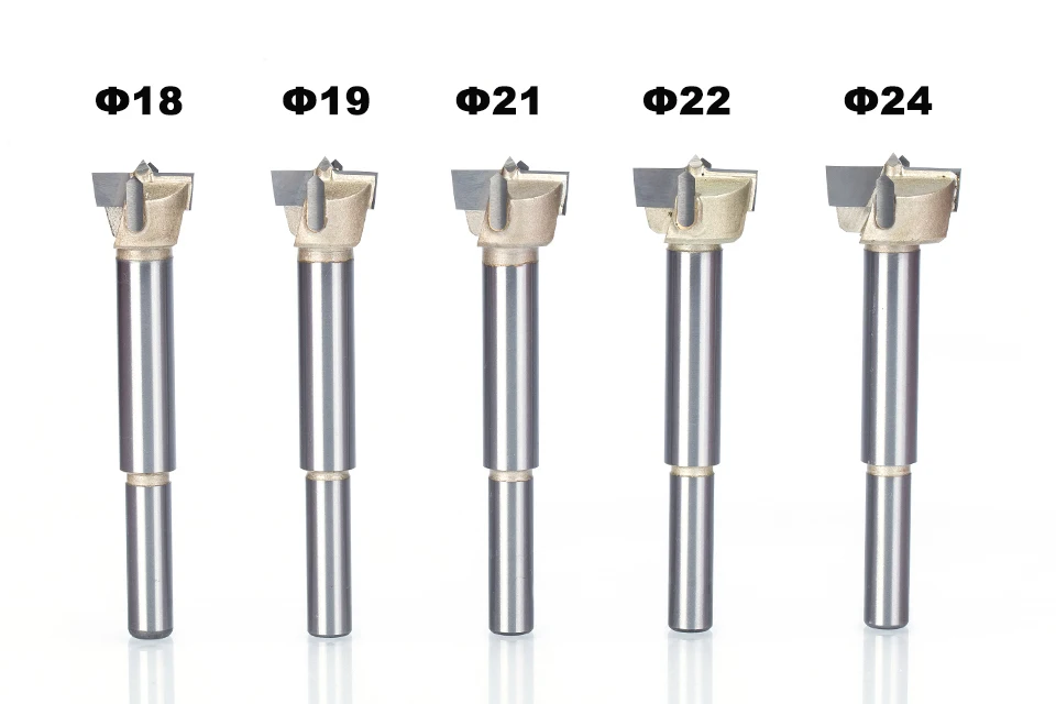 HUHAO 1pcs 12mm-80mm Forstner tips Woodworking tools Hole Saw Cutter Hinge Boring drill bits Round Shank Tungsten Carbide Cutter