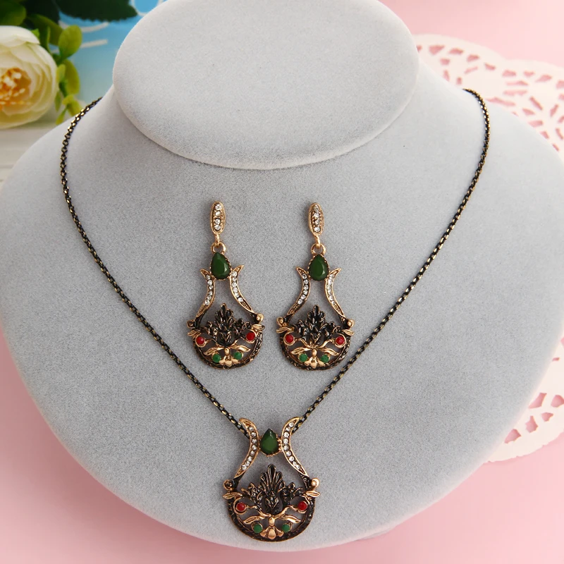 Комплект украшений Стразы 2020 серьги и ожерелье комплект ювелирных изделий для