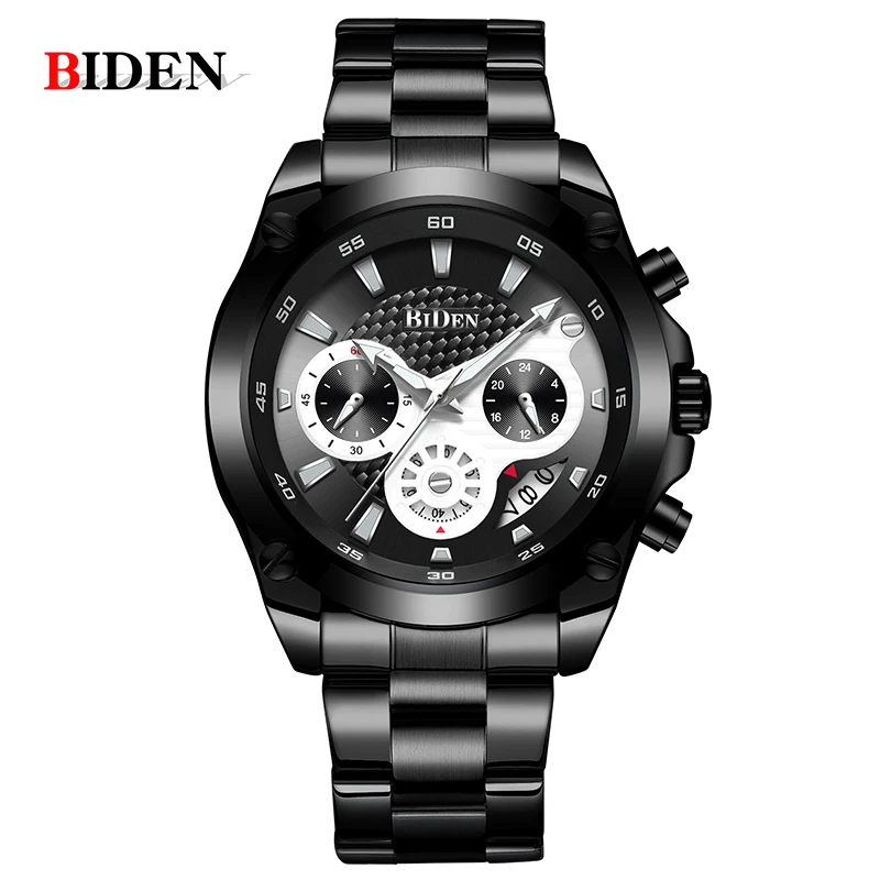 BIDEN мужские часы бизнес QuartzWatch Топ бренд Роскошные военные спортивные модные