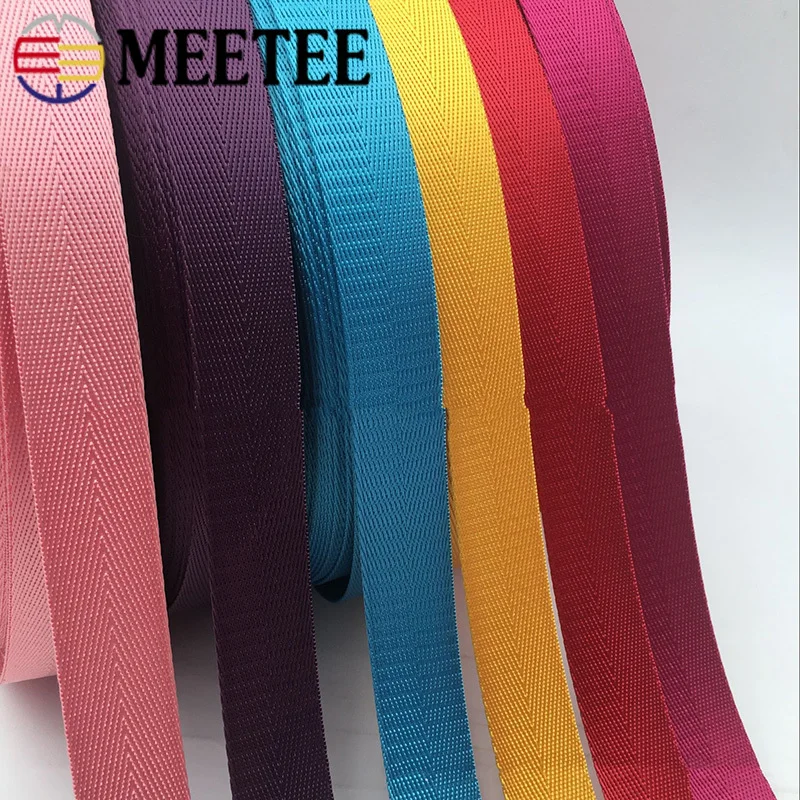 Meetee 8 метров 25 мм Высококачественная нейлоновая лента с узором в елочку кружевная