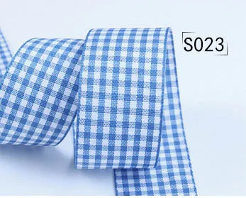 Gingham ленты высокого качества DIY ручной работы 6 9 16 25 38 мм 1/" 3/8" 5/" 1" 1-1/2 дюймов - Цвет: S023