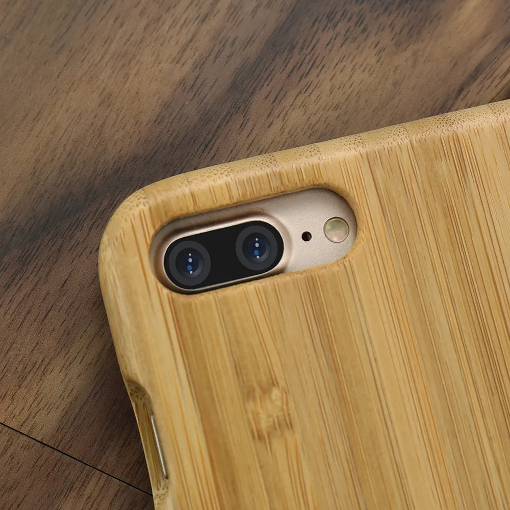 Чехол KISSCASE 2 в 1 для iPhone 7 8 Plus жесткий защитный чехол из натурального дерева