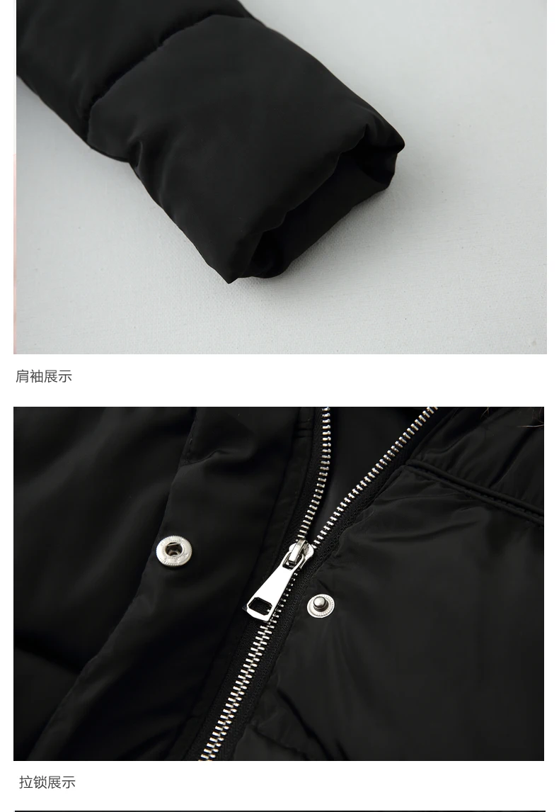 Высокое качество Новинка 2016 Зимняя куртка пальто Женская парка розовый черный