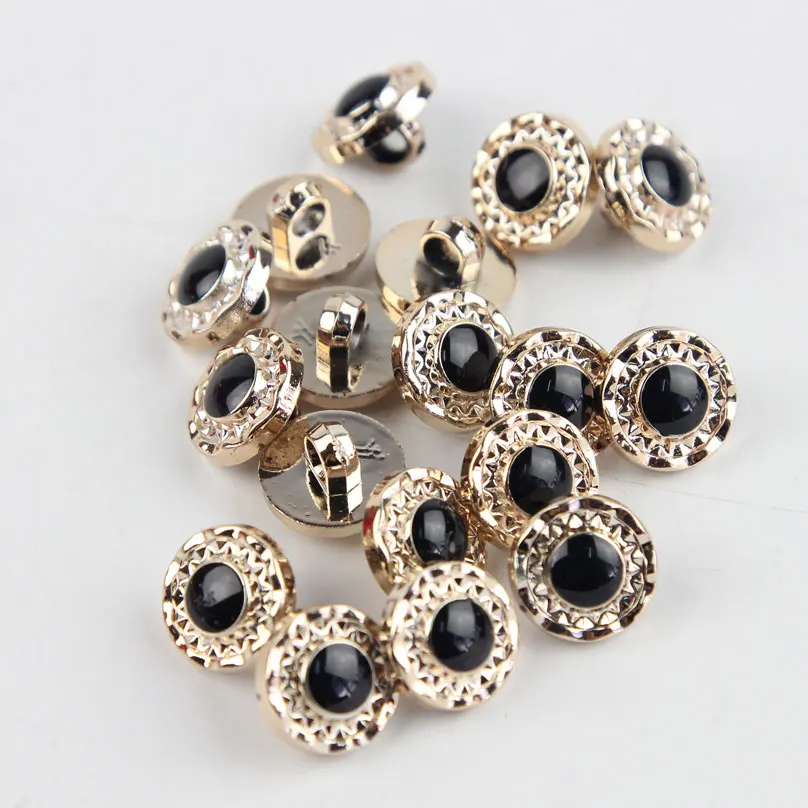 100 шт. круглые кнопки из акриловой смолы черные швейные с хвостовиком