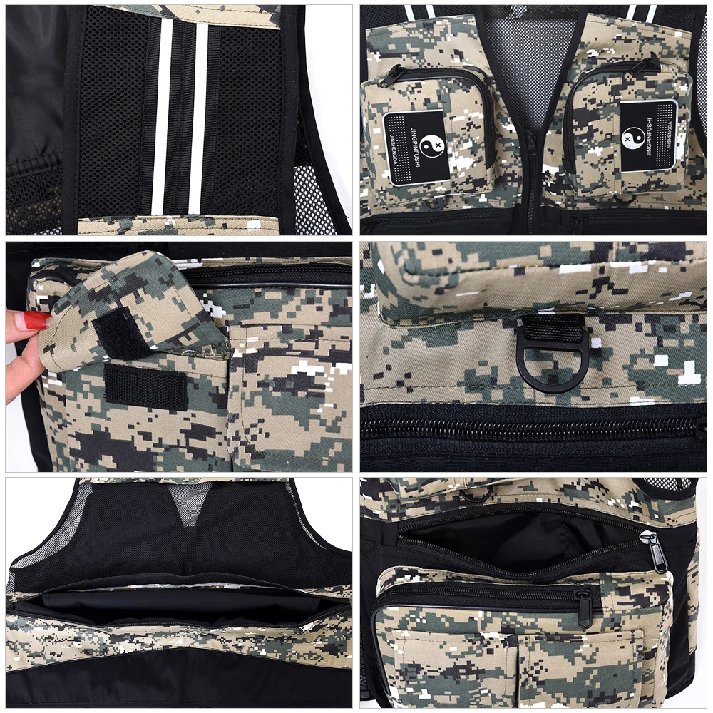 Lixada уличный рыболовный жилет с несколькими карманами рыболовная куртка без