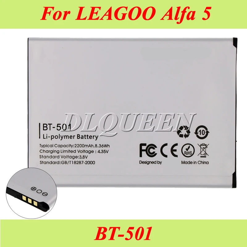 

2200mAh BT-501 Battery For LEAGOO Alfa 5 Batterie Bateria Accumulator AKKU PIL