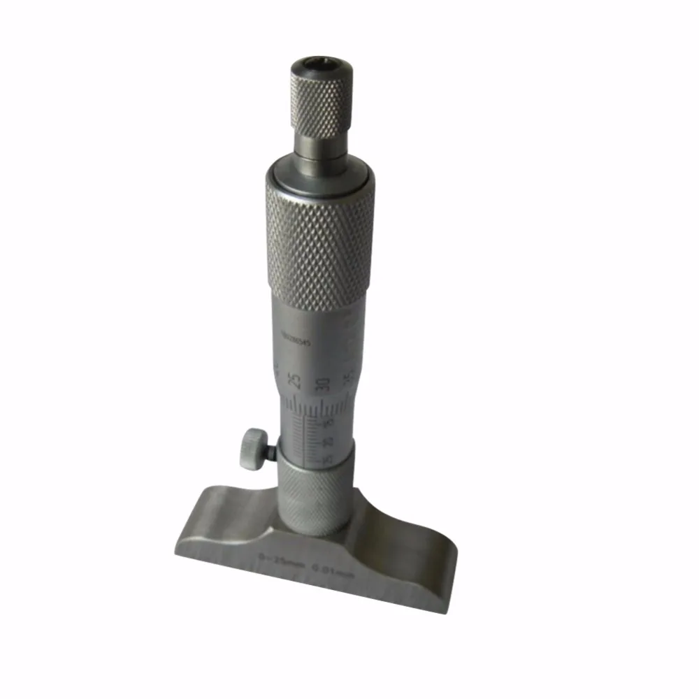 high-quality Depth Micrometer 0-25mm 0.01mm Machinist Mic Gauge Gage Tool Gague Caplier Micrometer Measuring Tools