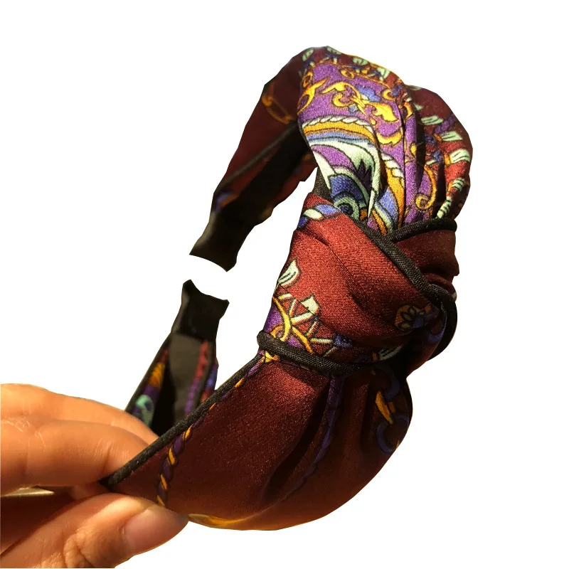 Аксессуары для волос в этническом стиле головной убор Женская ткань вязаный