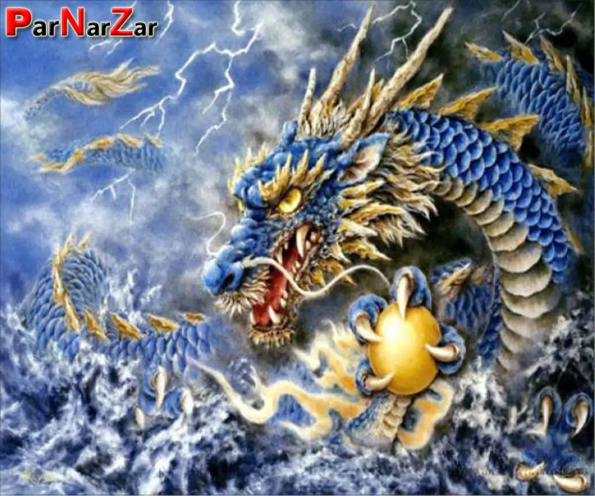 Парнарзар алмазная роспись дракона полная дрель ручная работа 5D бриллиантовая