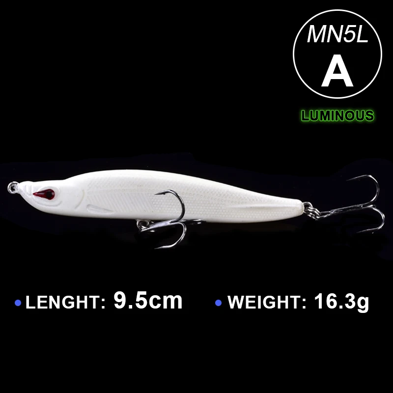 MN5L-01 1 шт. Гольян рыболовные приманки 6 см 2,4 г с жесткими звеньями приманки 4 вида цветов Пластиковые приманки с 2 тройными крючками рыболовные снасти приманка Pesca Isca - Цвет: MN5L-01