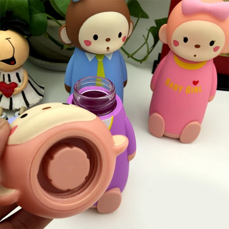 Милые 3D обезьяна Стиль Стекло бутылка для воды детей мультфильм герметичные мой