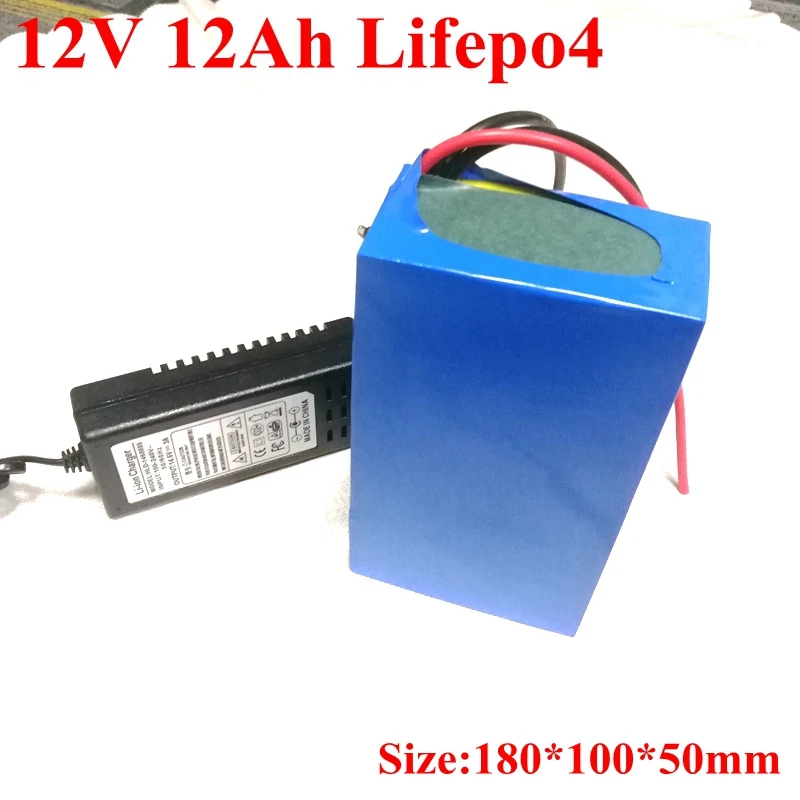 12ah Lifepo4 12В источник питания 10АЧ портативный аккумулятор для мотоцикла камеры