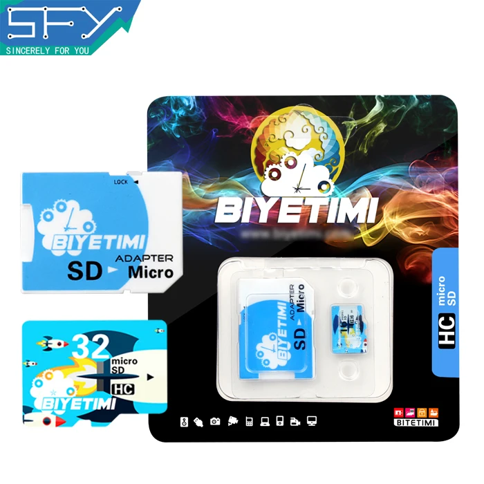 2016 Новый SFY Магазин BIYETIMI Реальная Емкость Синий Игрушка 8 ГБ 16 32 Карты Памяти Tf