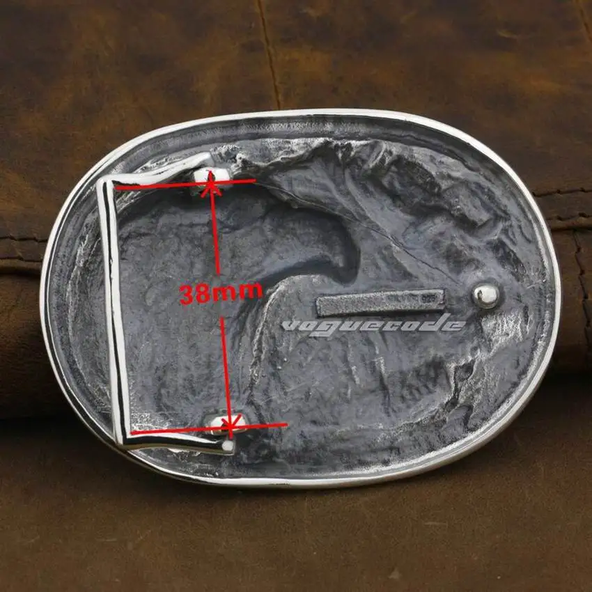 LINSION 925 пробы серебро твердой Орел мужские байкерские ремень в стиле рок с пряжкой
