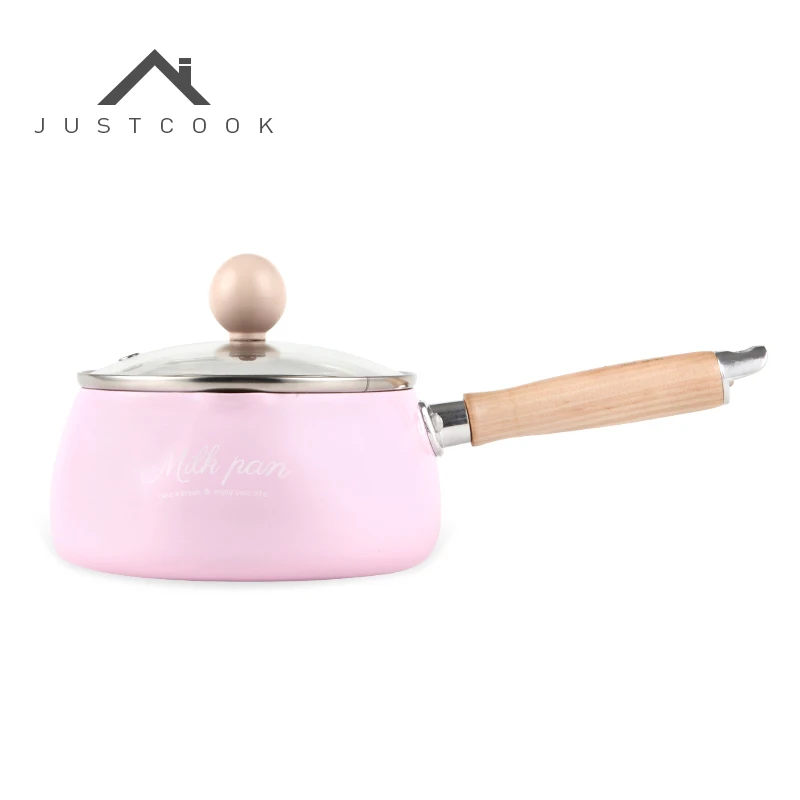 Justcook 16 см мини молочные сковороды Рождественский подарок шоколадный молочный суп без пригорания кастрюля общего использования для газовой и индукционной плиты