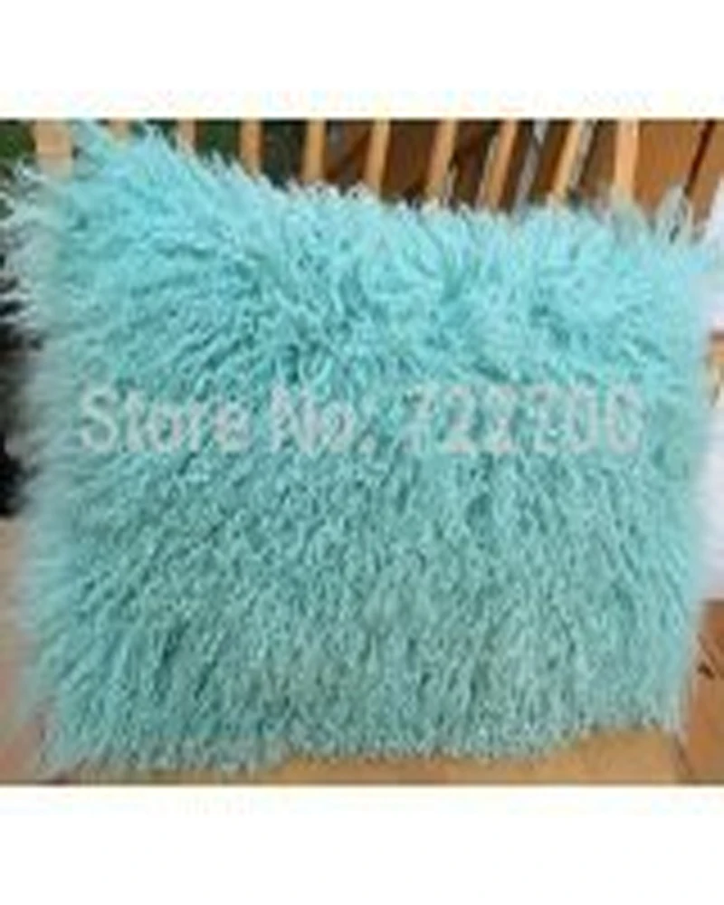 Наволочка из натурального монгольского меха ягненка 30x50 меховая наволочка для